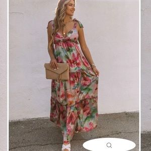 Vici floral watercolor dress NWT